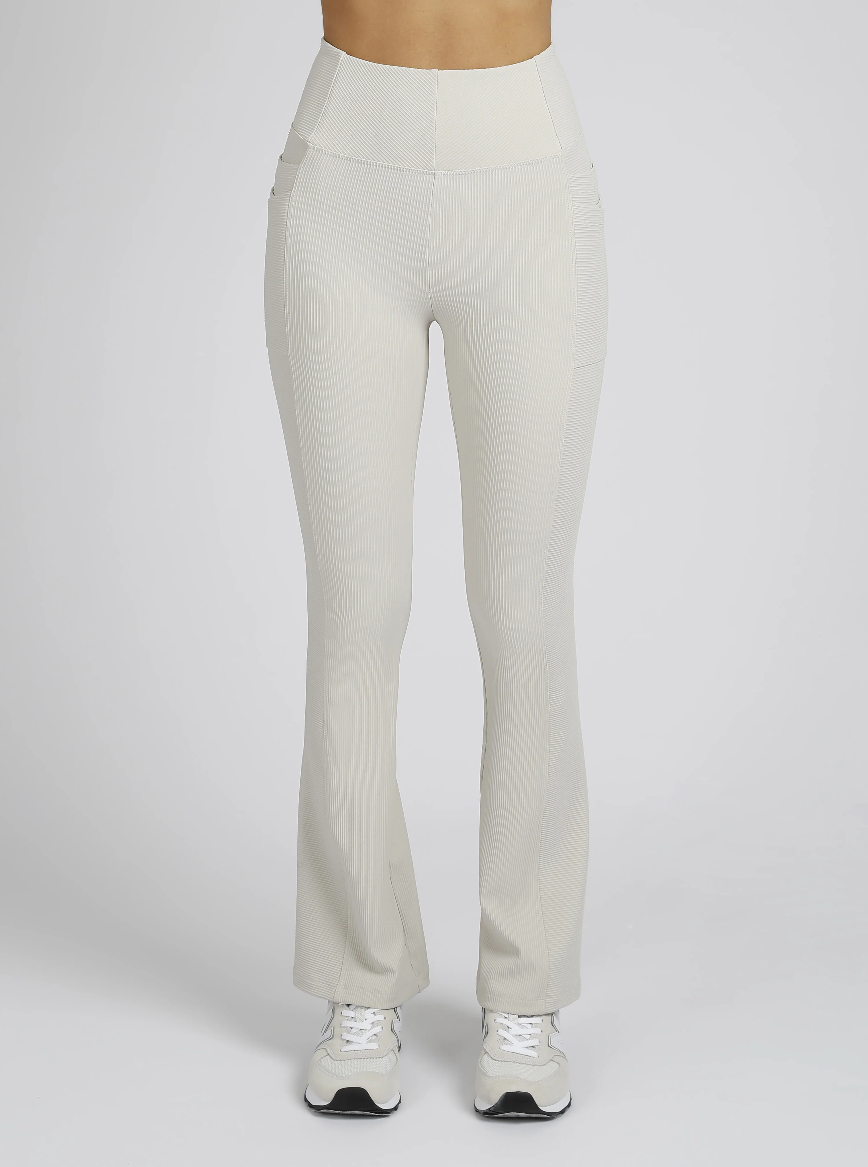 $129 Directional Rib Bootcut Gold Trims - Pumice - Image 3