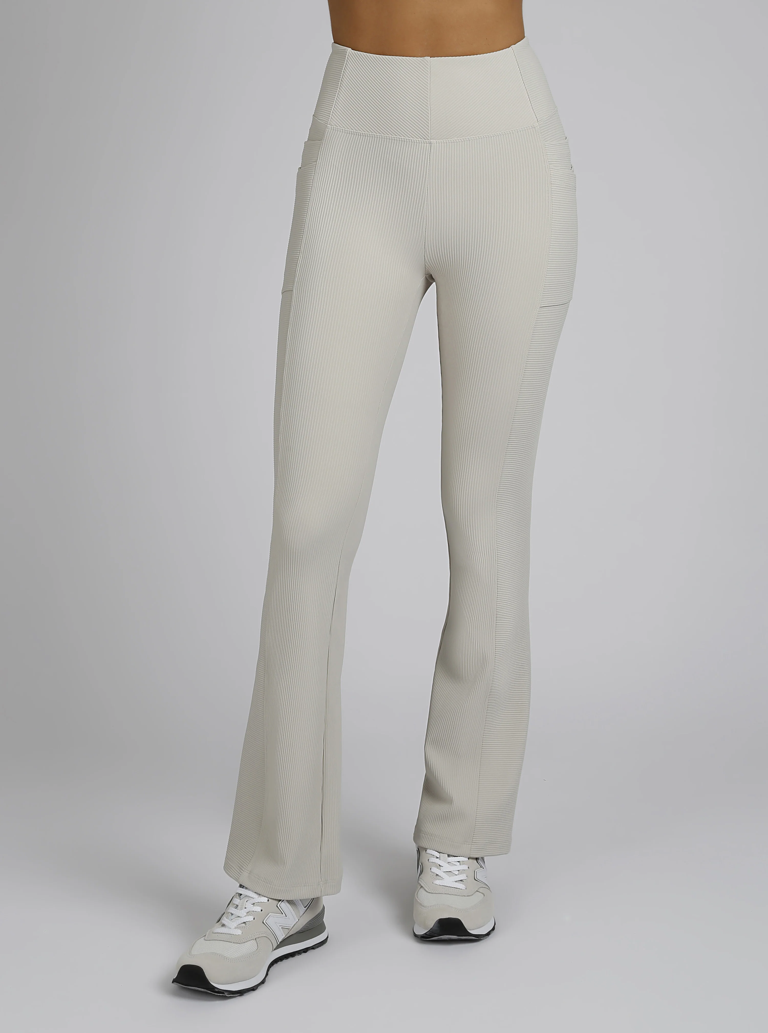 $129 Directional Rib Bootcut Gold Trims - Pumice - Image 4