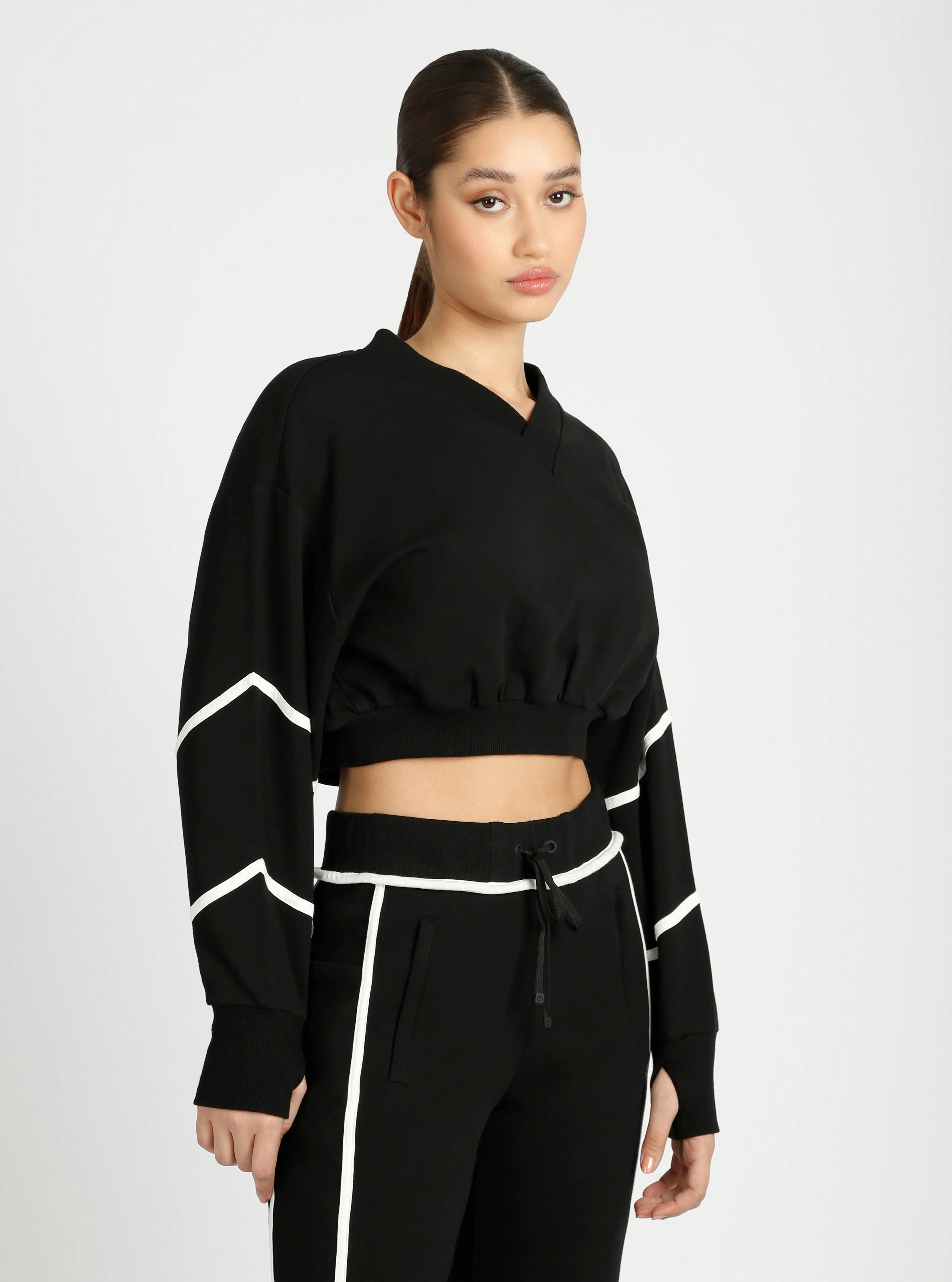$29 Belina V Neck Sweatshirt Charcoal or Black - FINAL SALE - Image 12