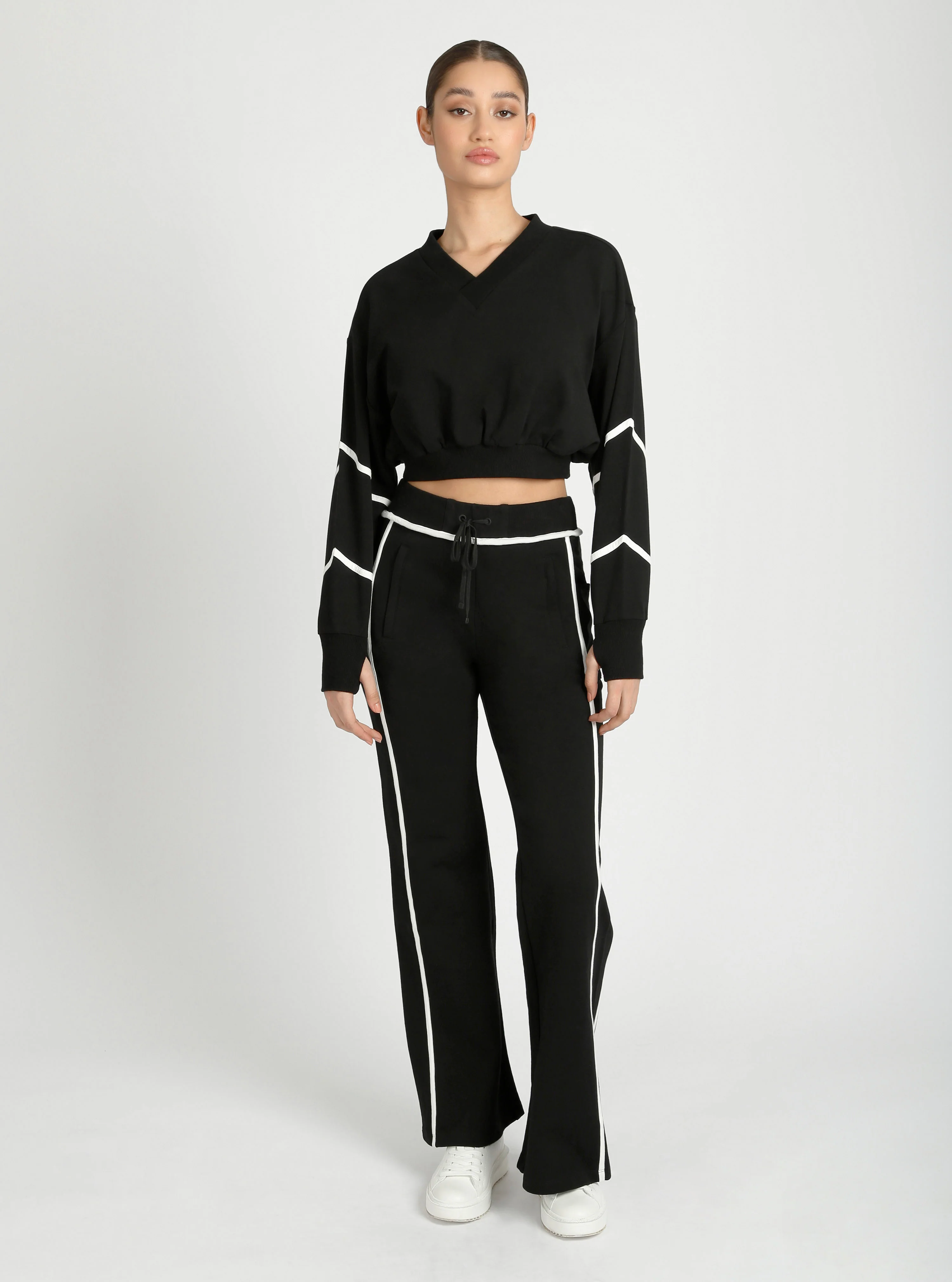 $29 Belina V Neck Sweatshirt Charcoal or Black - FINAL SALE - Image 8