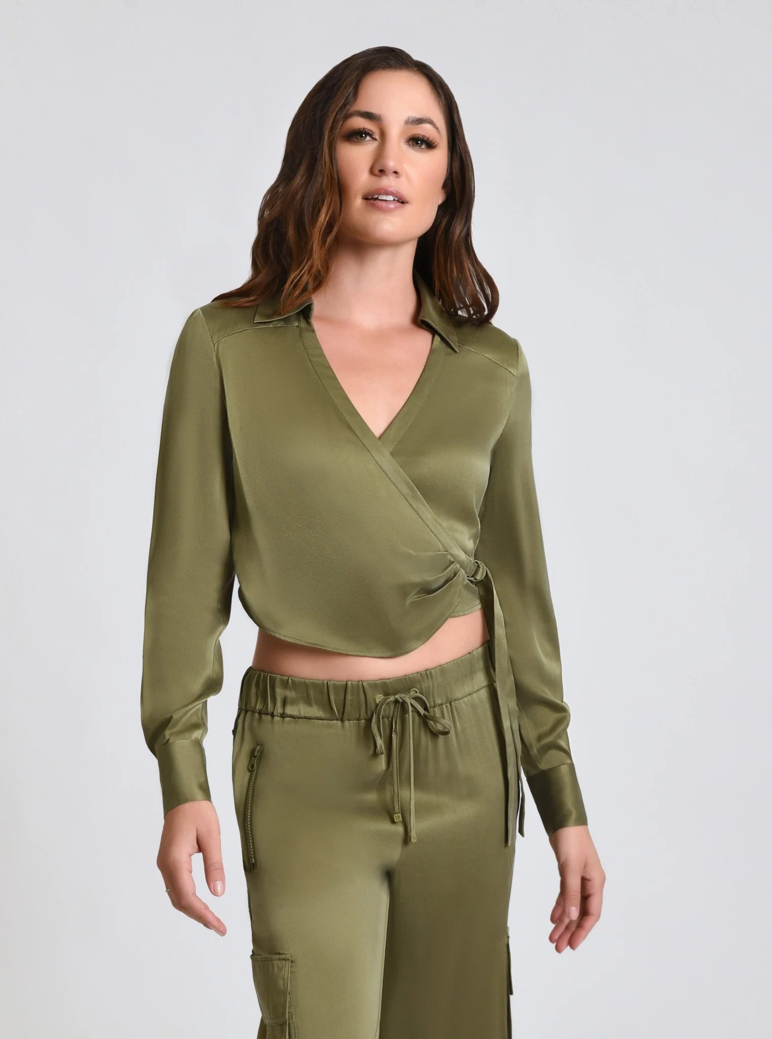 $25 Sandwash Silk Wrap Shirt - FINAL SALE - Image 3