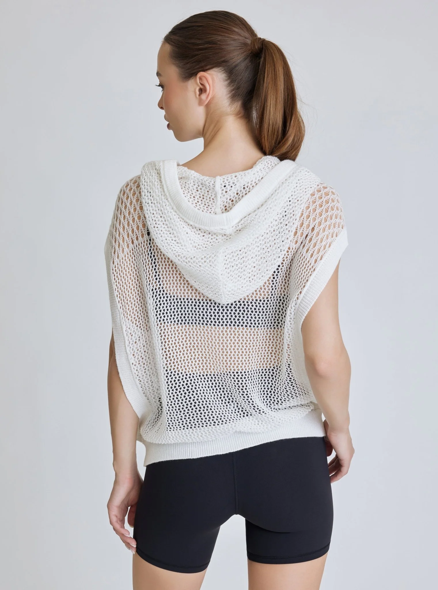 $29 White Crochet Pullover Sleeveless Hoodie - FINAL SALE - Image 7