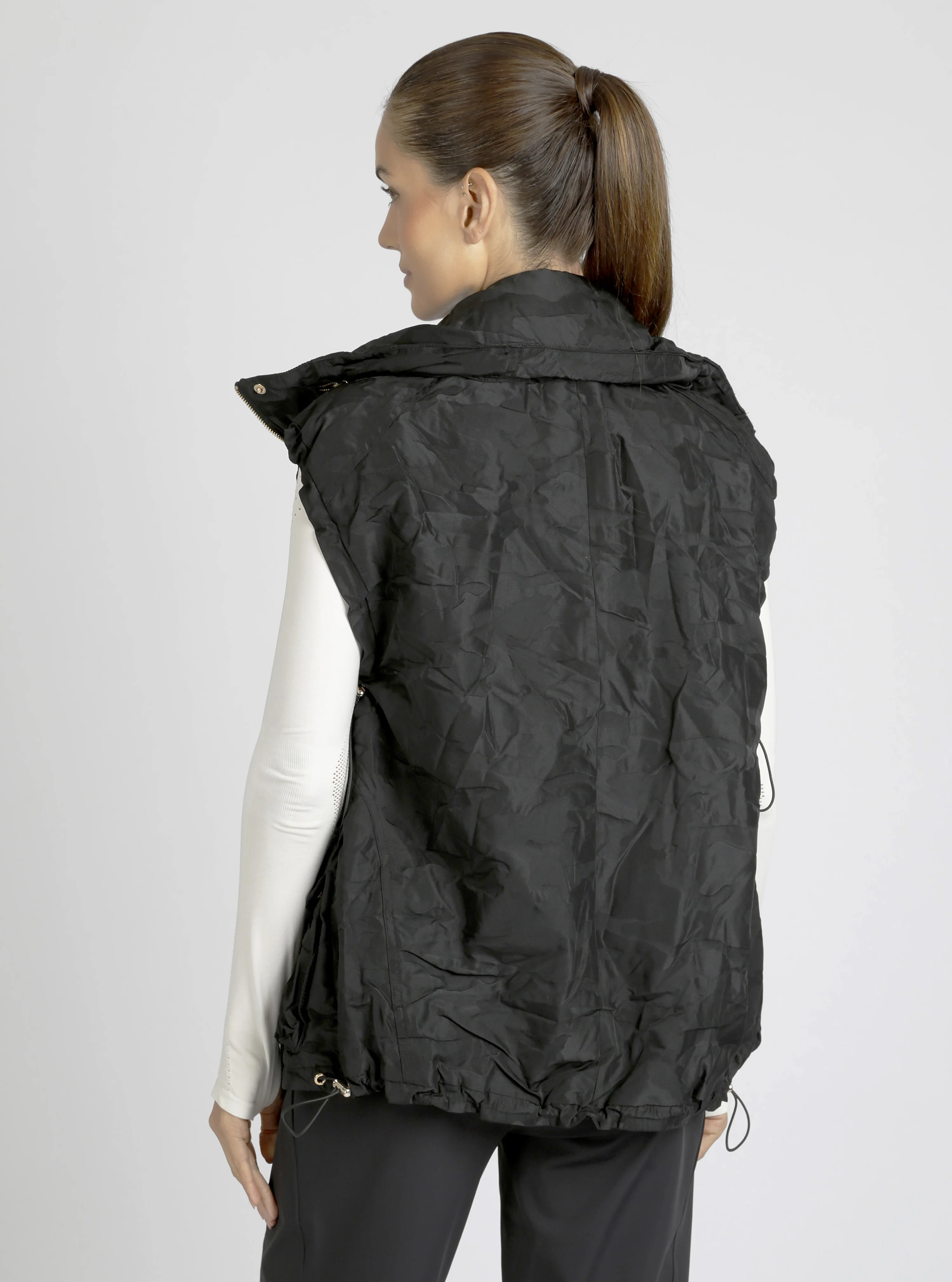 $49 Camo Oversized Svetlana Vest Gold Trims Black or Chocolate - FINAL SALE - Image 12