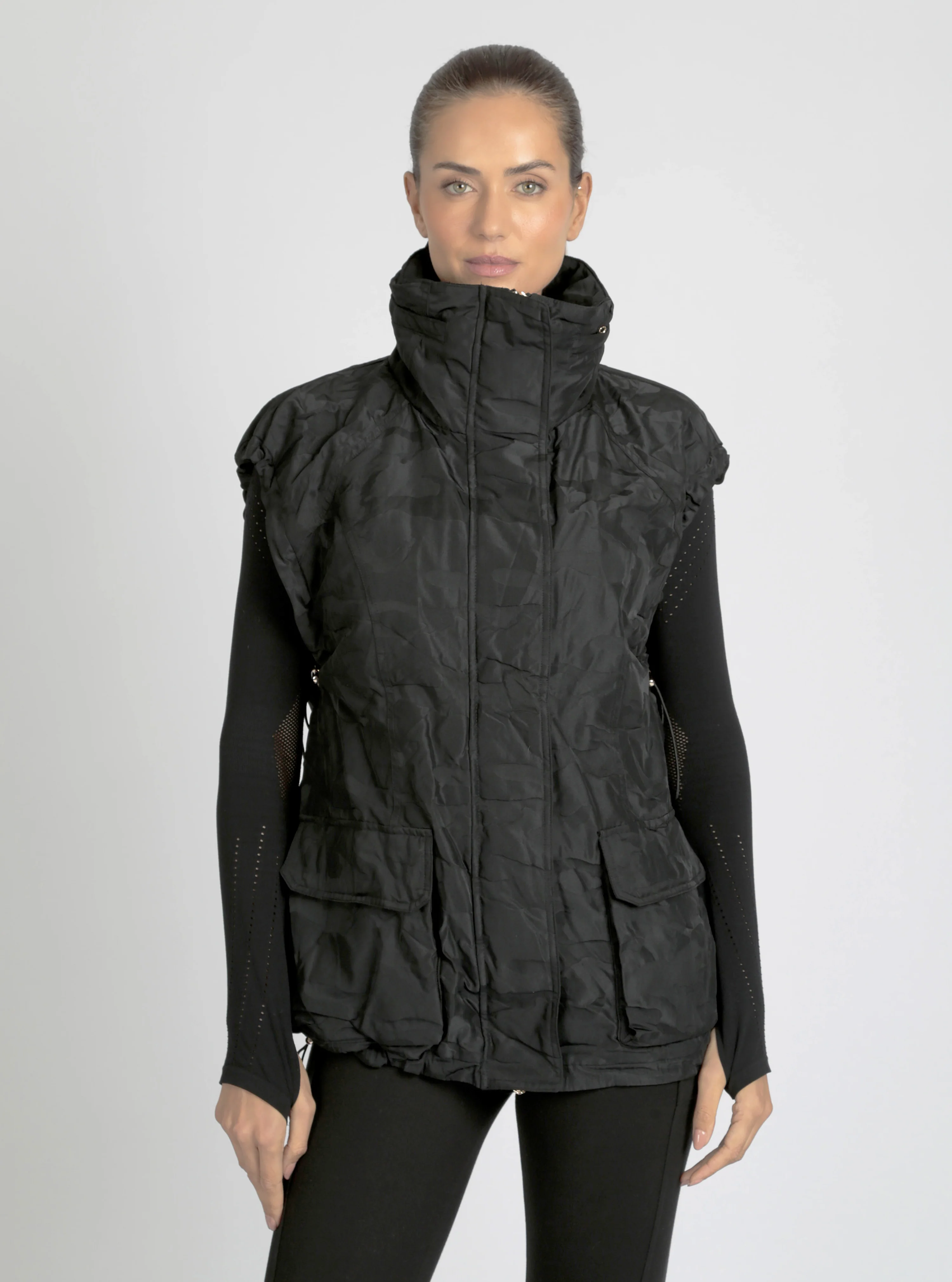 $49 Camo Oversized Svetlana Vest Gold Trims Black or Chocolate - FINAL SALE - Image 19
