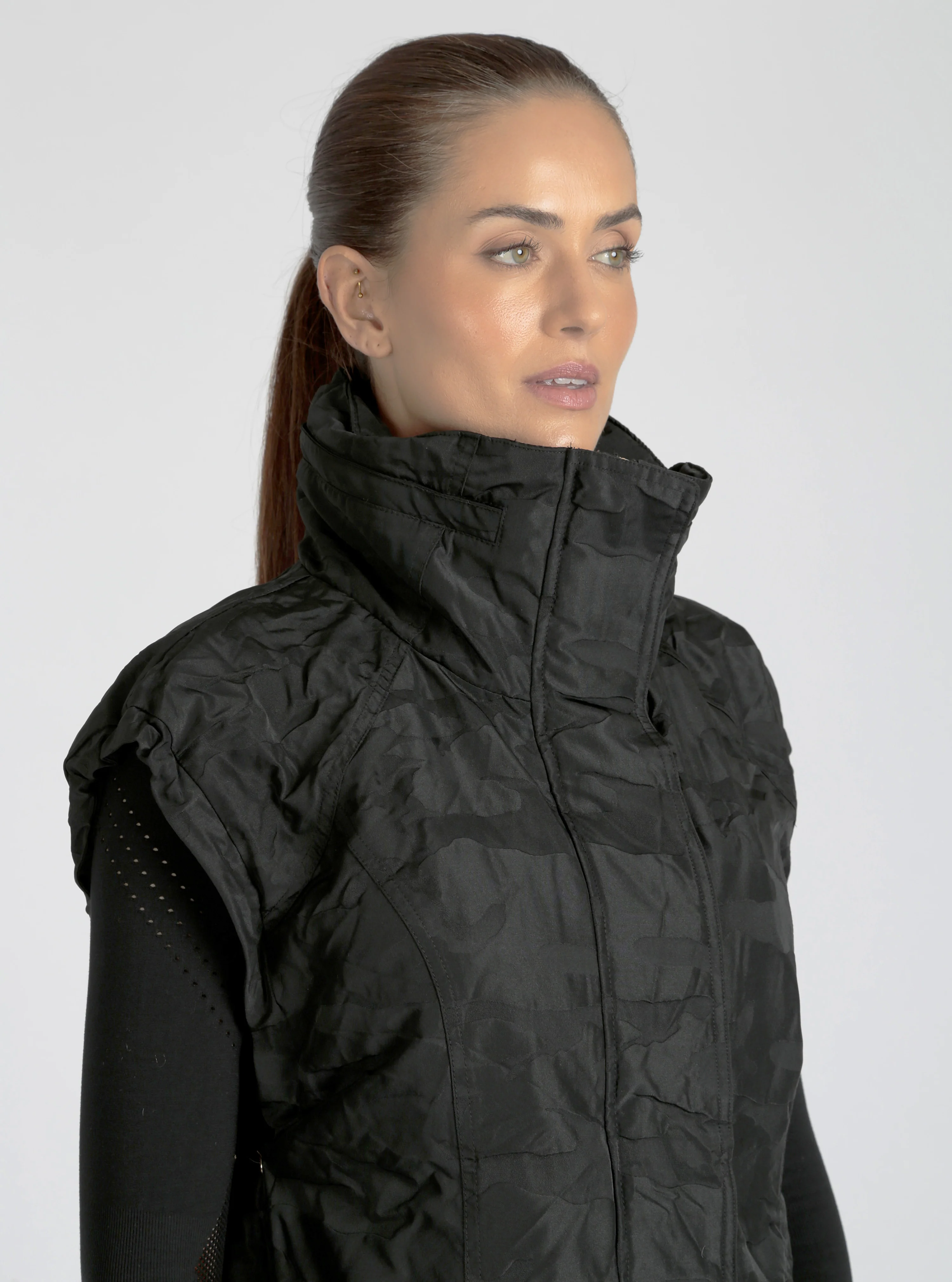 $49 Camo Oversized Svetlana Vest Gold Trims Black or Chocolate - FINAL SALE - Image 22