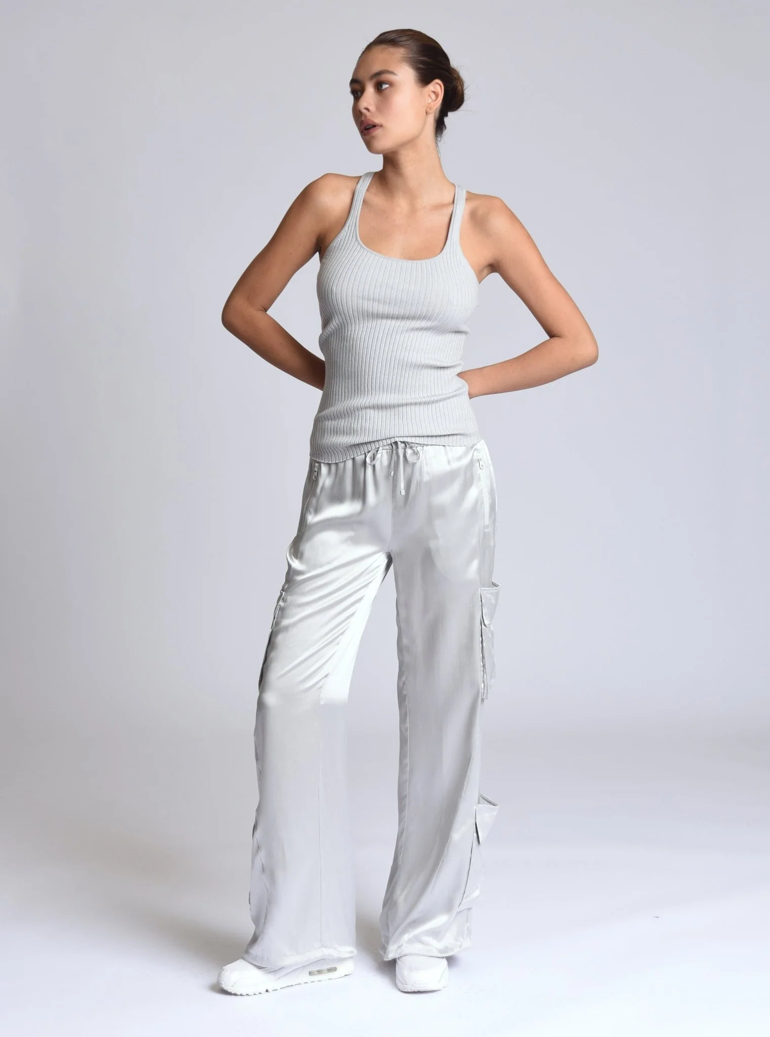 $25 Chelsea Silk Wide Leg Cargo Pant FINAL SALE - Image 13