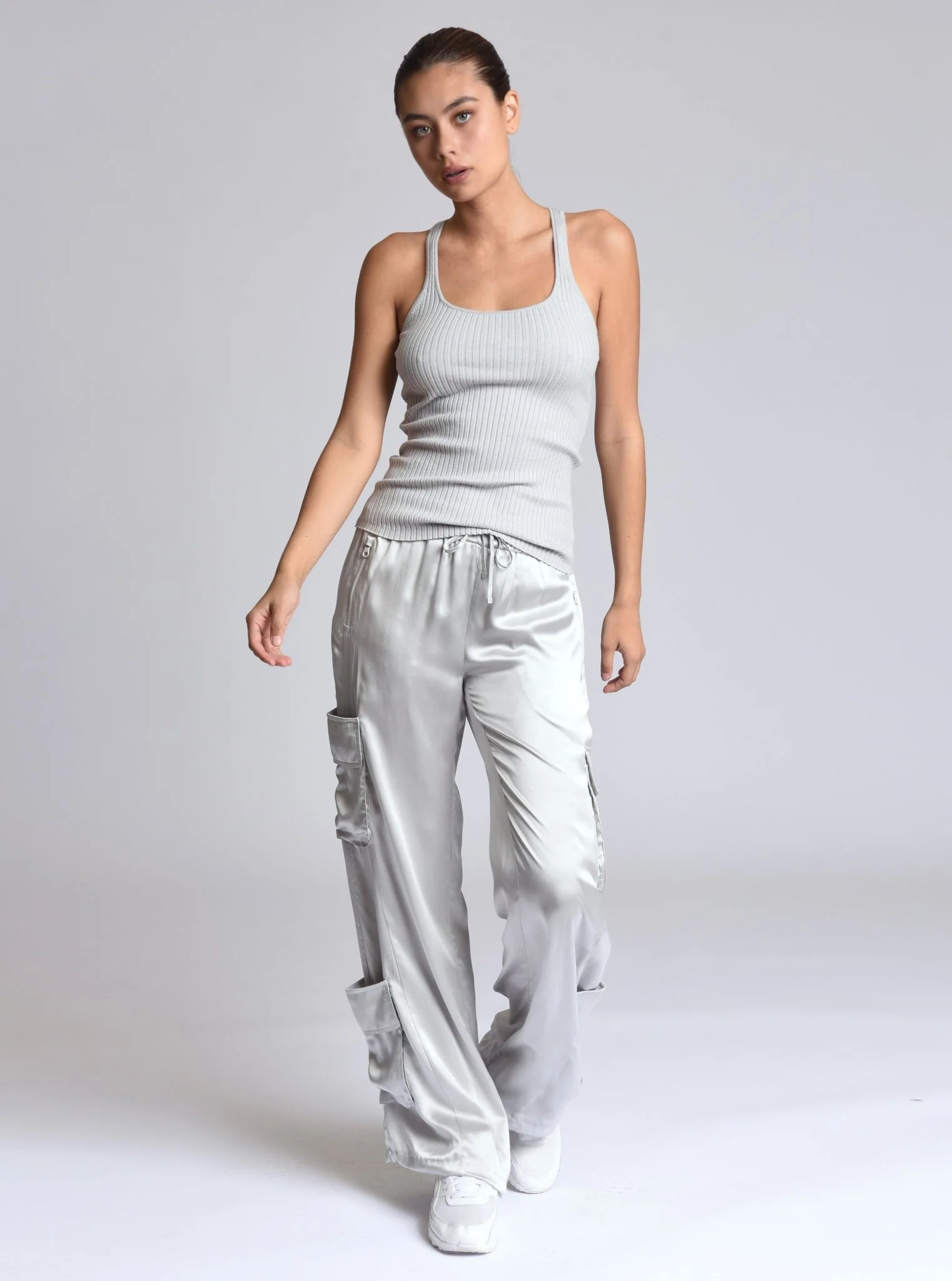 $25 Chelsea Silk Wide Leg Cargo Pant FINAL SALE - Image 3
