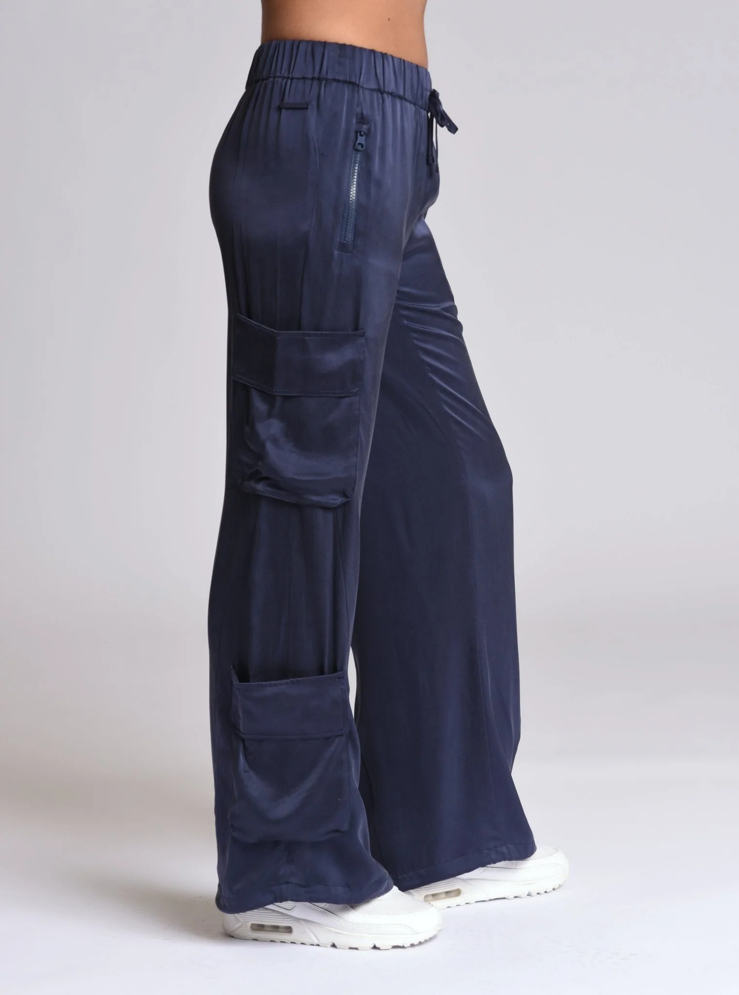 $25 Chelsea Silk Wide Leg Cargo Pant FINAL SALE - Image 5