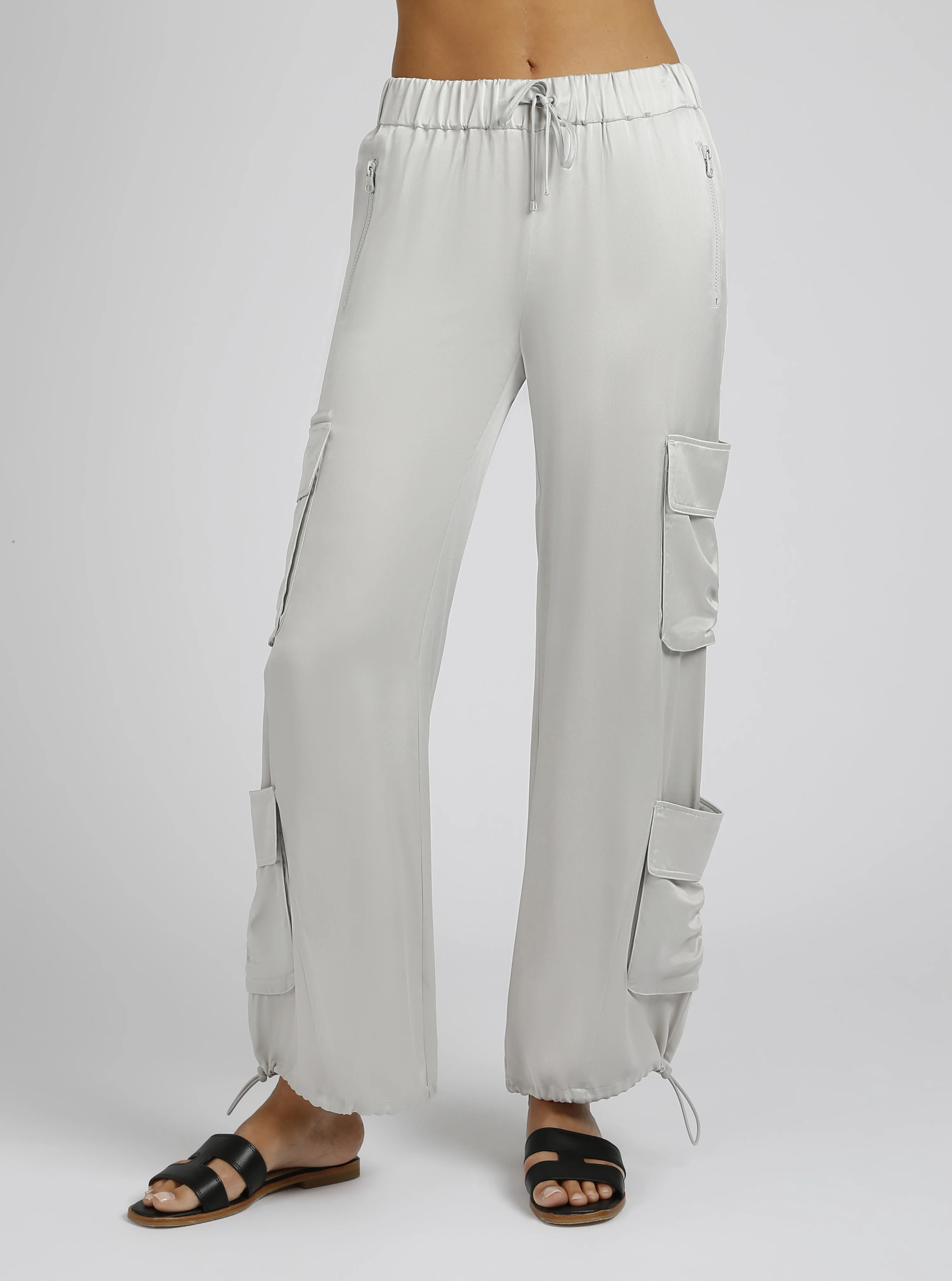 $25 Chelsea Silk Wide Leg Cargo Pant FINAL SALE - Image 7