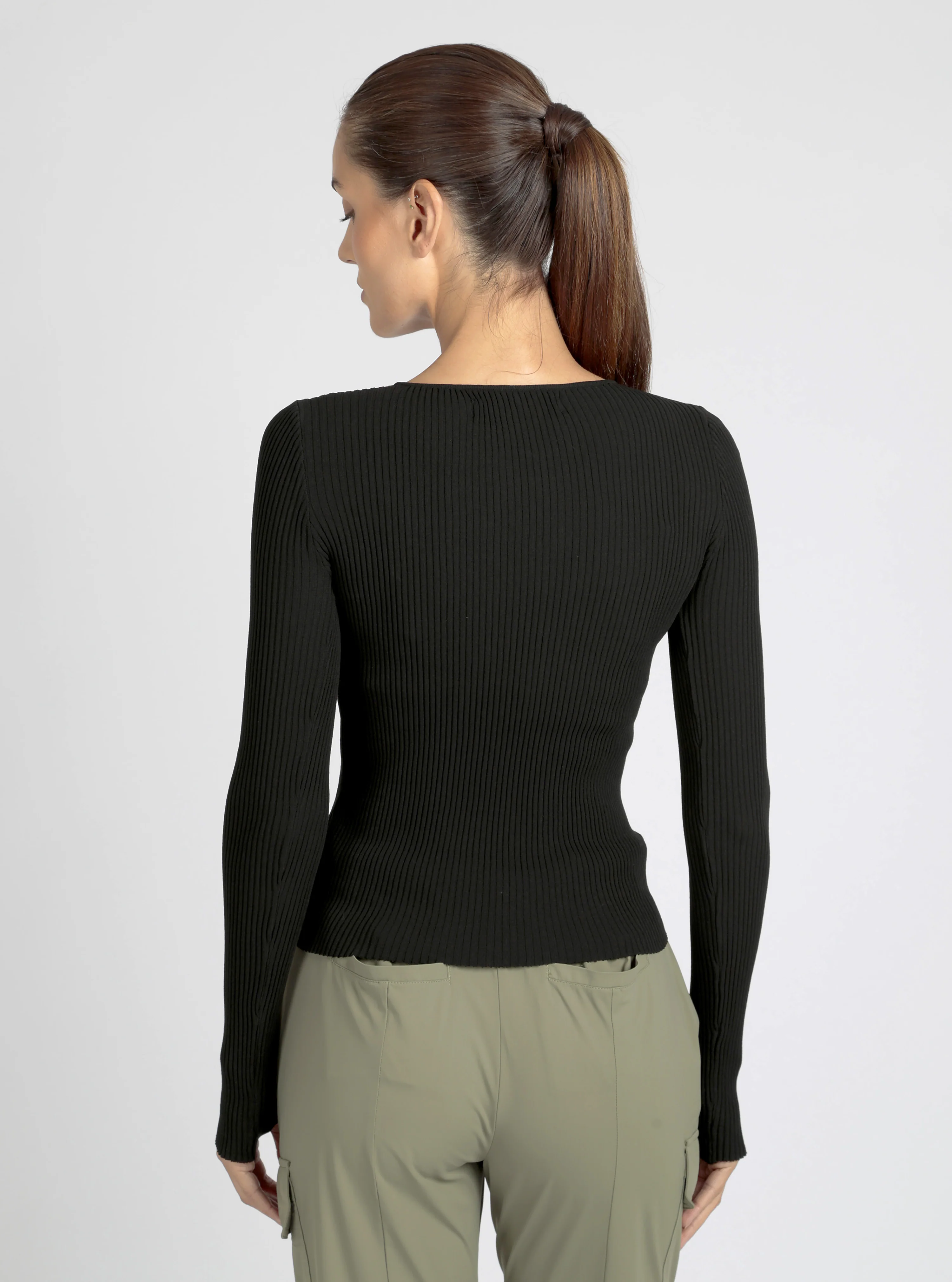 $49 Two Tone Rib Long Sleeve Top FINAL SALE - Image 7