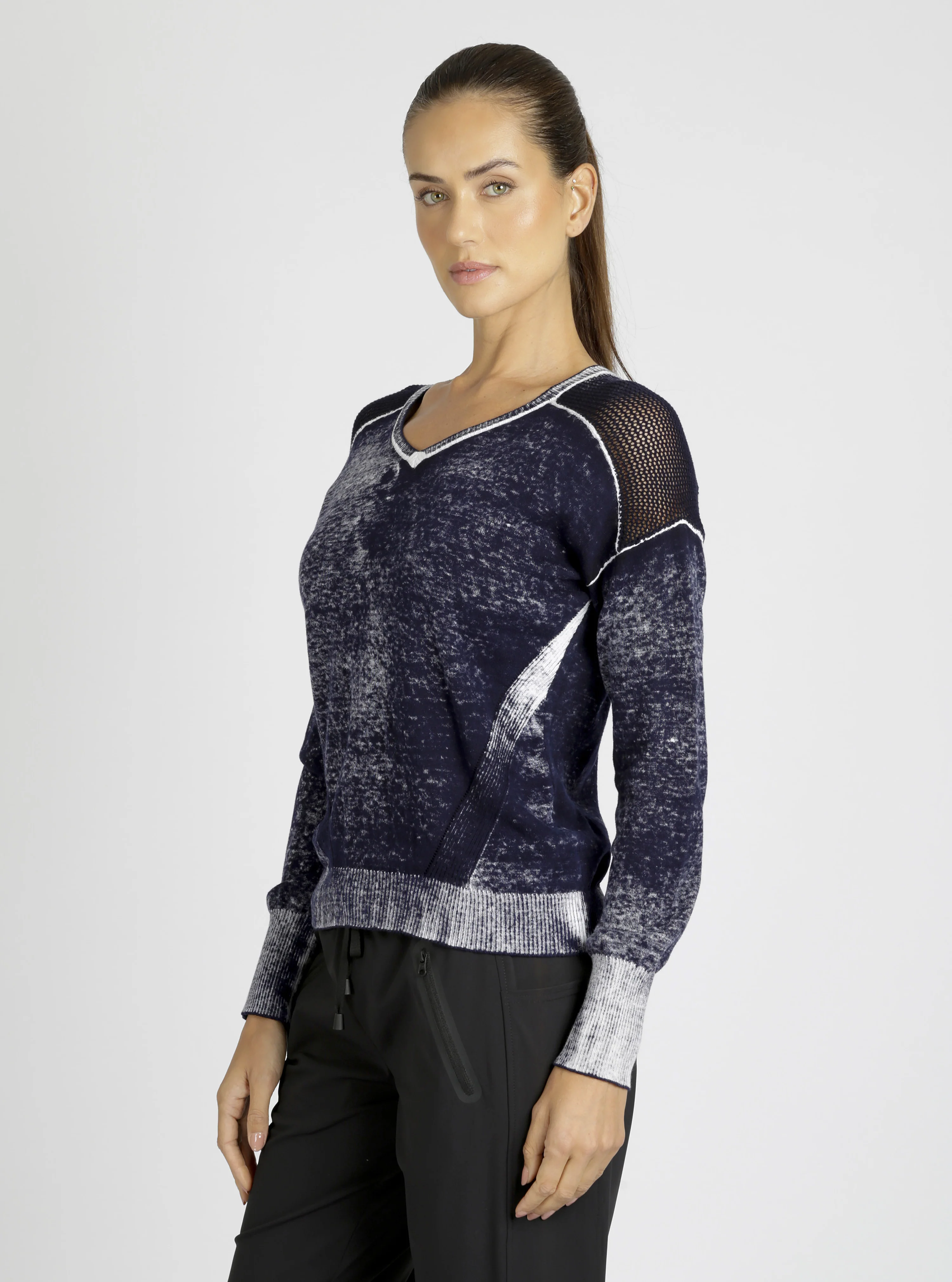 $49 V-Neck Cotton Huntress Sweater - Cranberry, Navy or Black - FINAL SALE - Image 10