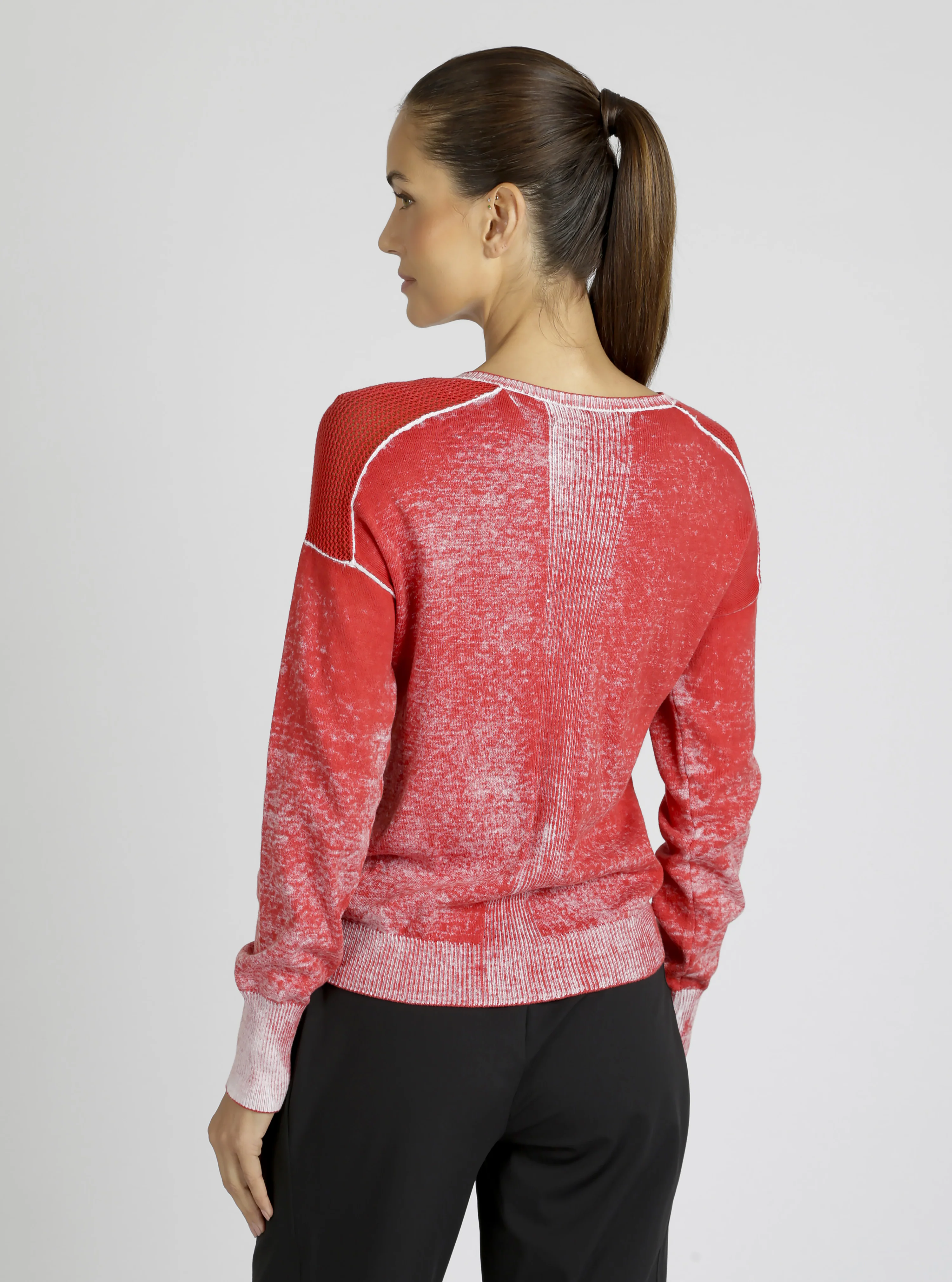 $49 V-Neck Cotton Huntress Sweater - Cranberry, Navy or Black - FINAL SALE - Image 6