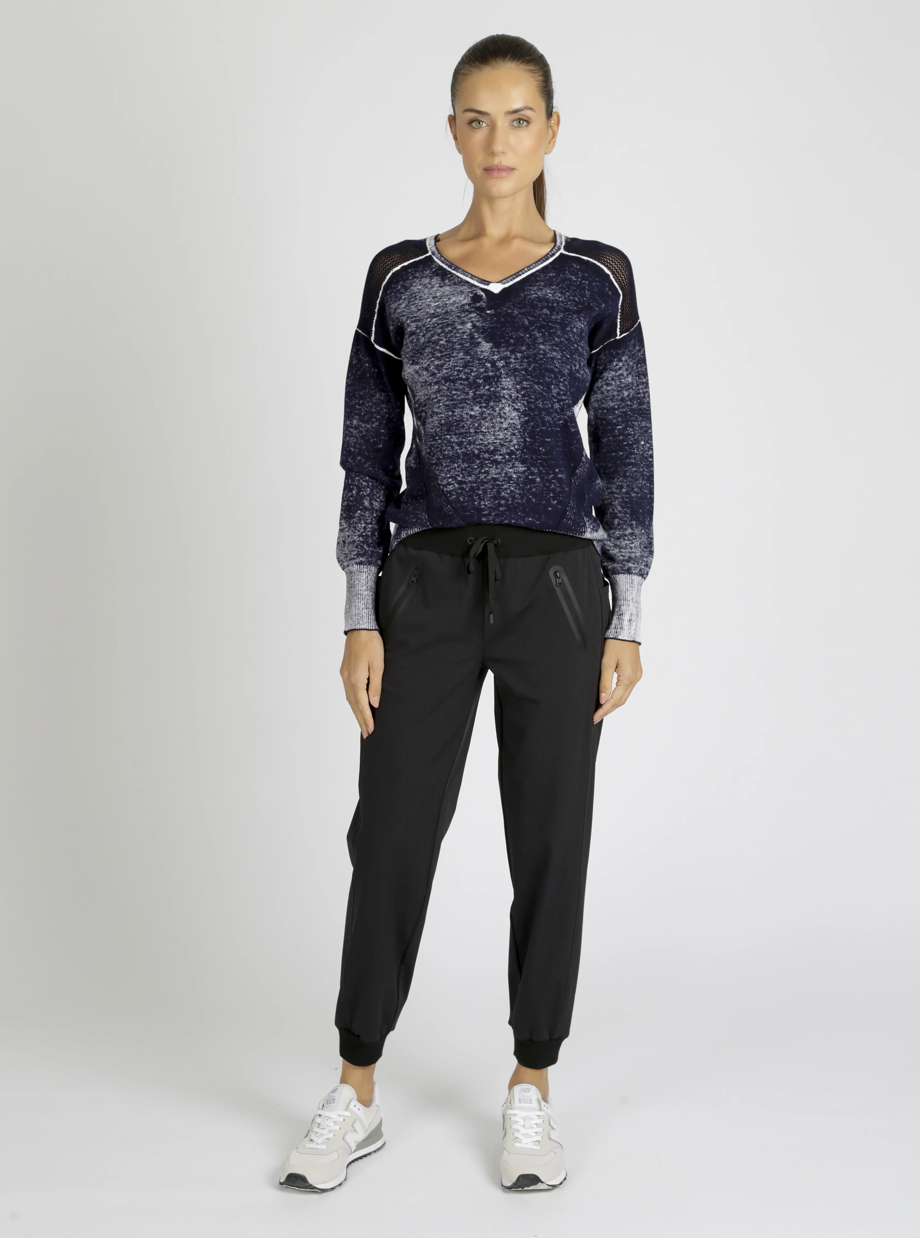 $49 V-Neck Cotton Huntress Sweater - Cranberry, Navy or Black - FINAL SALE - Image 7