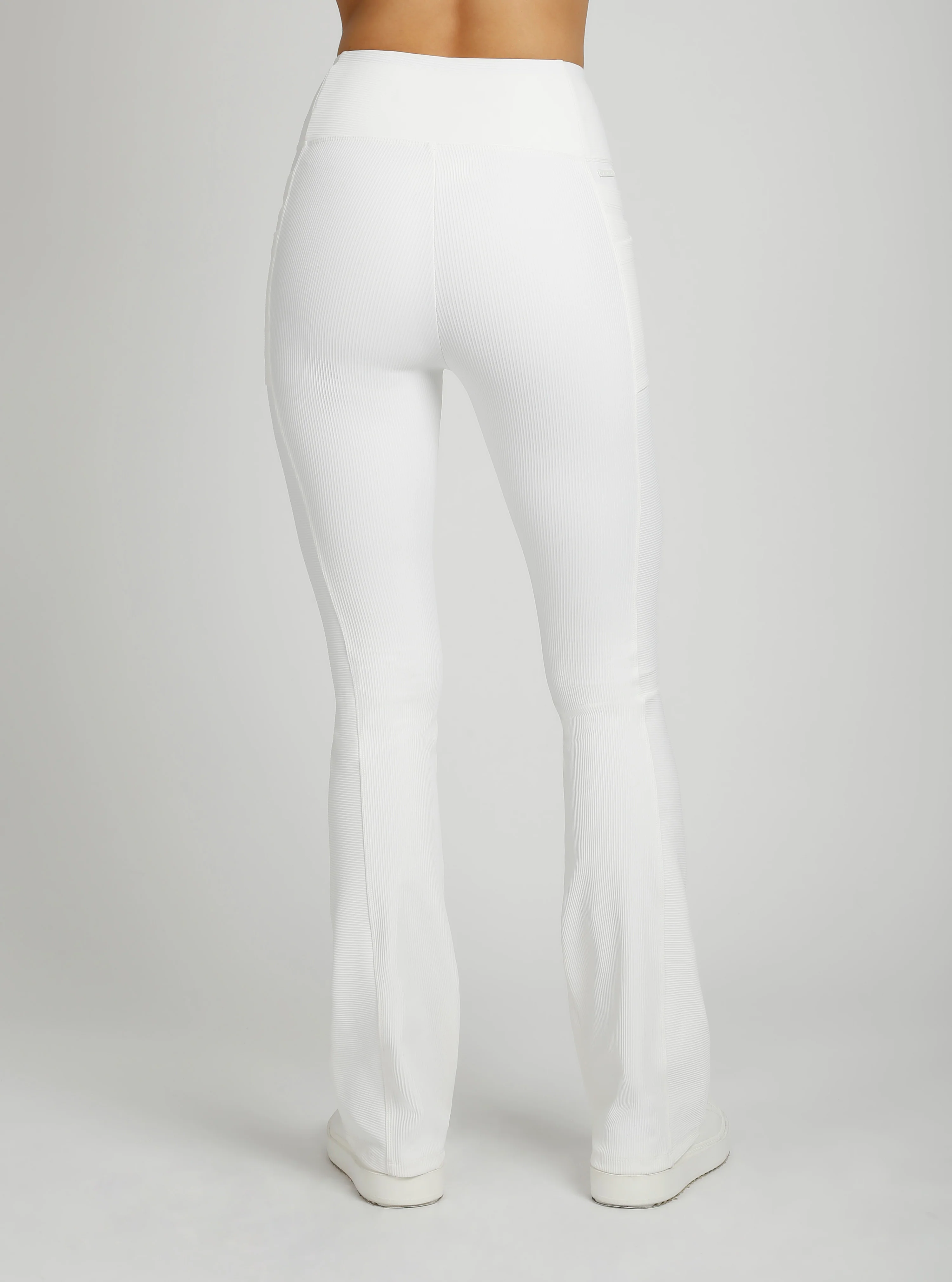 $99  Directional Rib Bootcut Pant Chalk or Bright White - FINAL SALE - Image 7