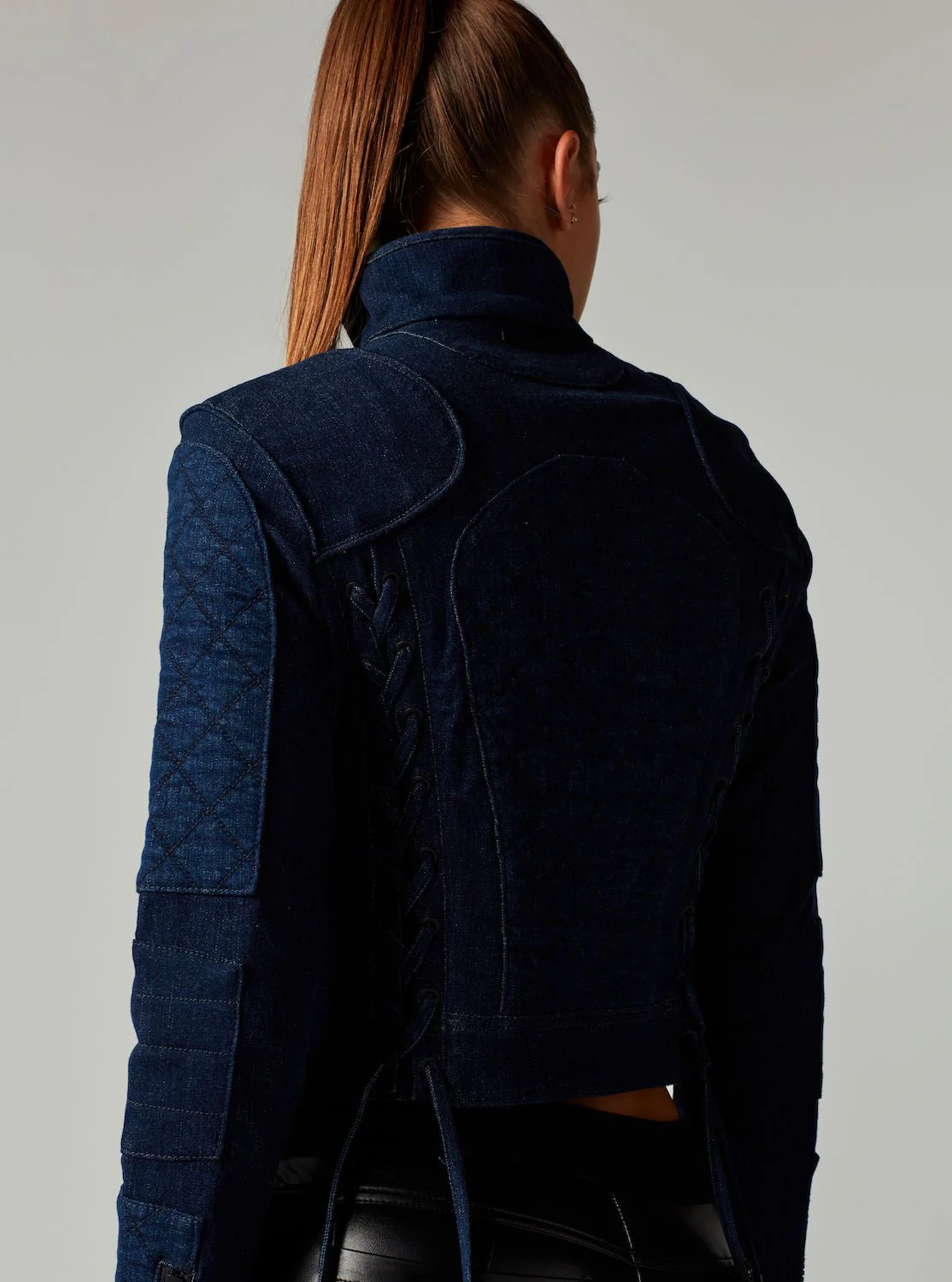 Dark Denim Rinse Seville Moto Jacket - Image 11