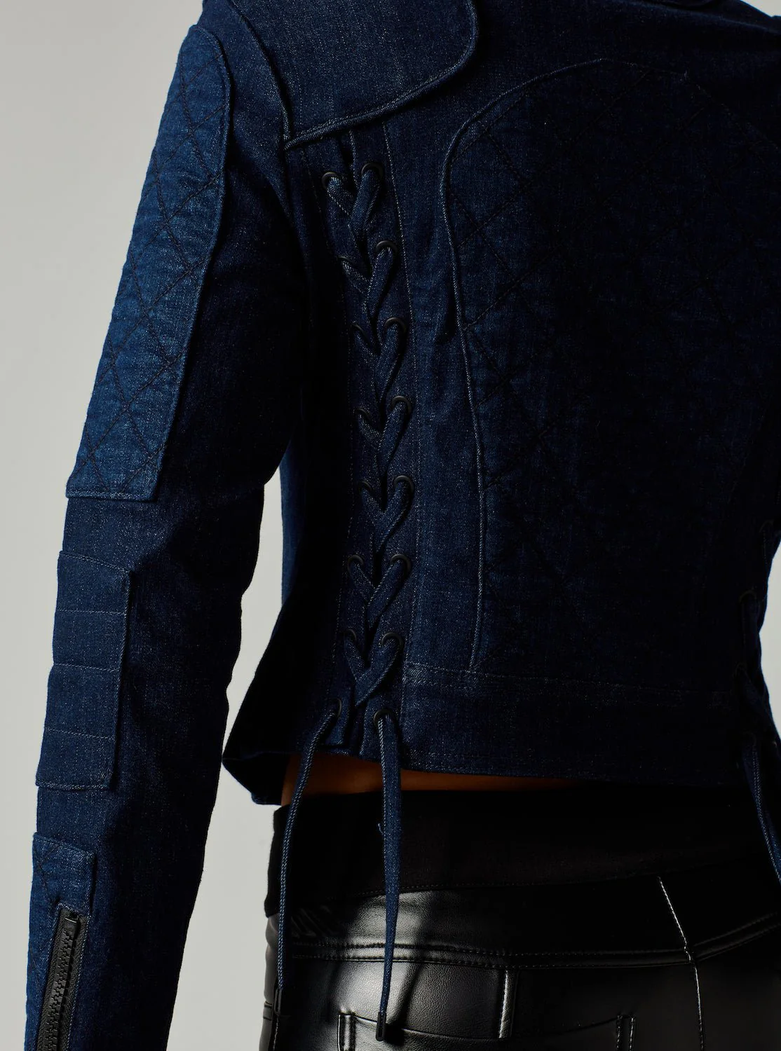 Dark Denim Rinse Seville Moto Jacket - Image 12
