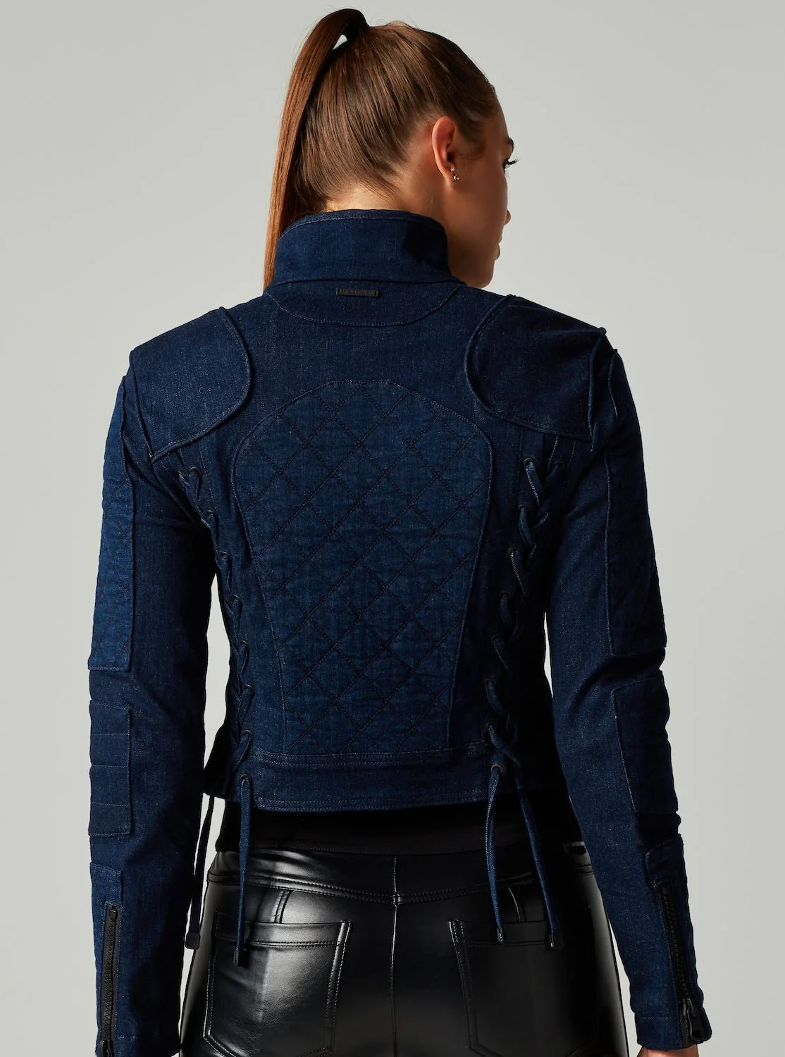 Dark Denim Rinse Seville Moto Jacket - Image 9