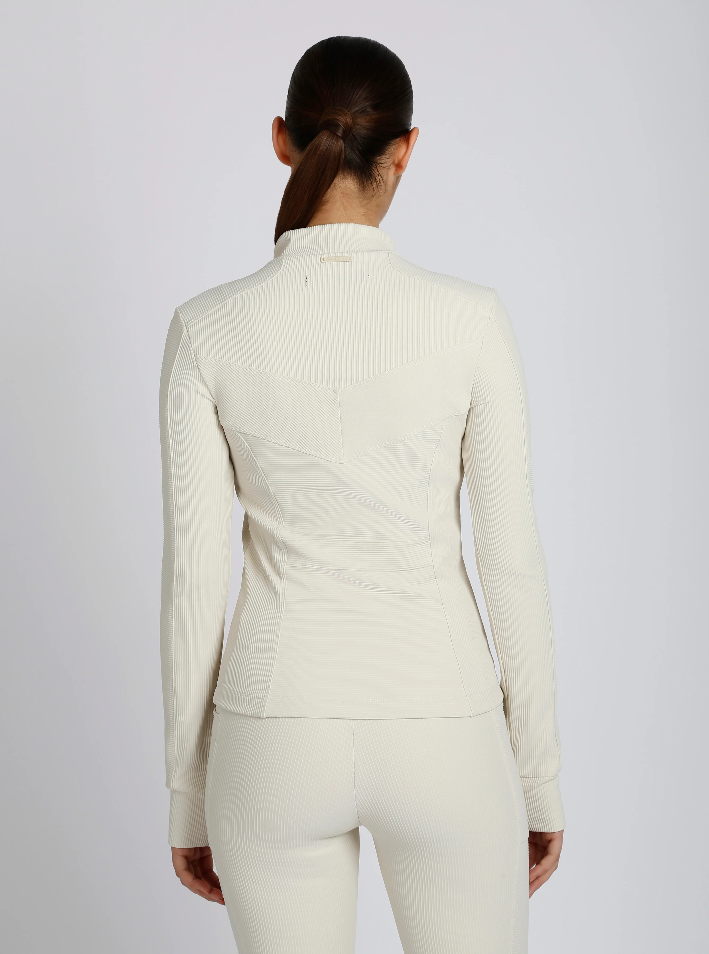 Directional Rib Activewear Fitted Jacket - Citron, Bright White, Chalk - FINAL SALE - Image 19