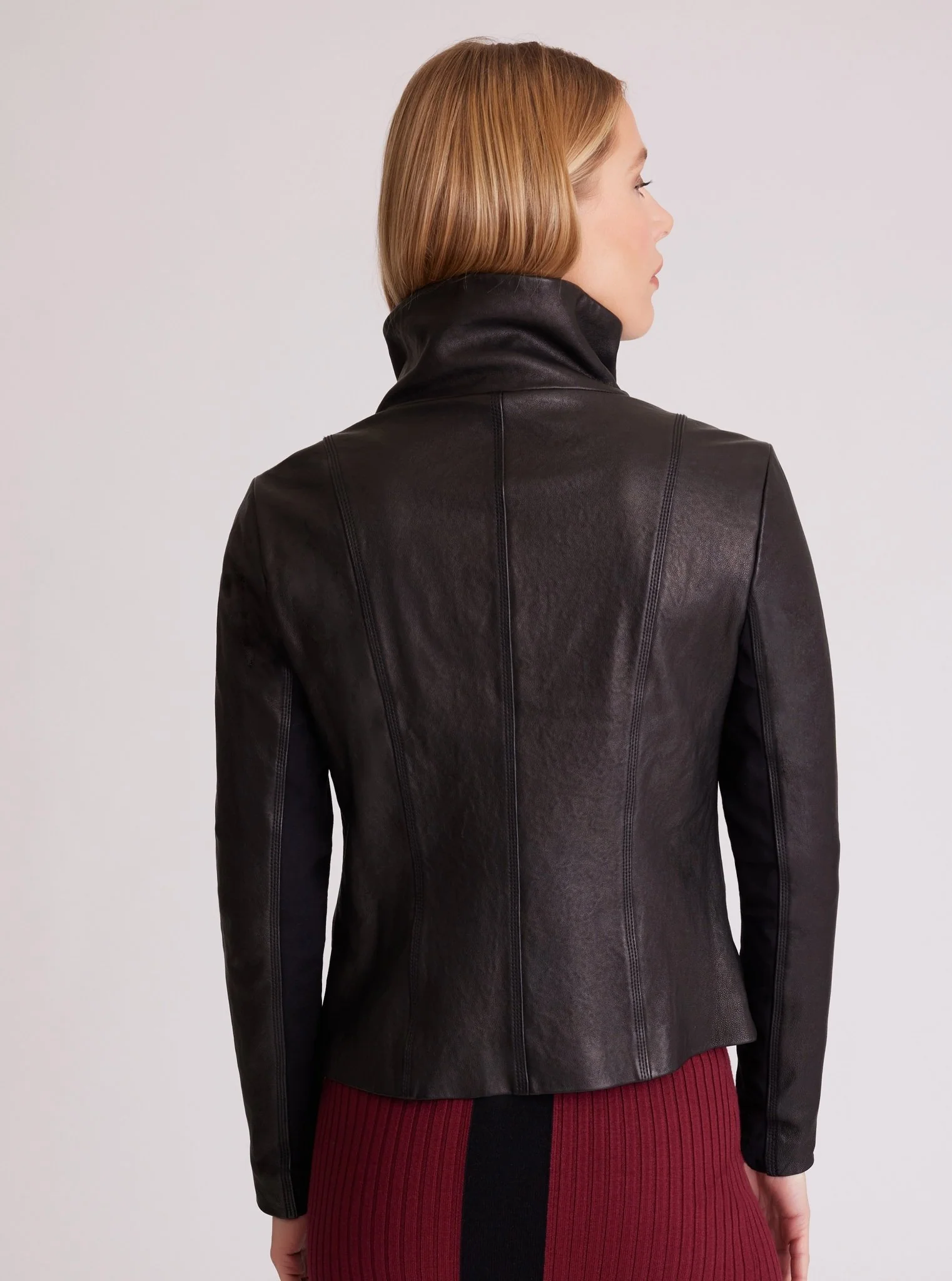 Funnel Neck Moto Jacket - FINAL SALE - Image 4