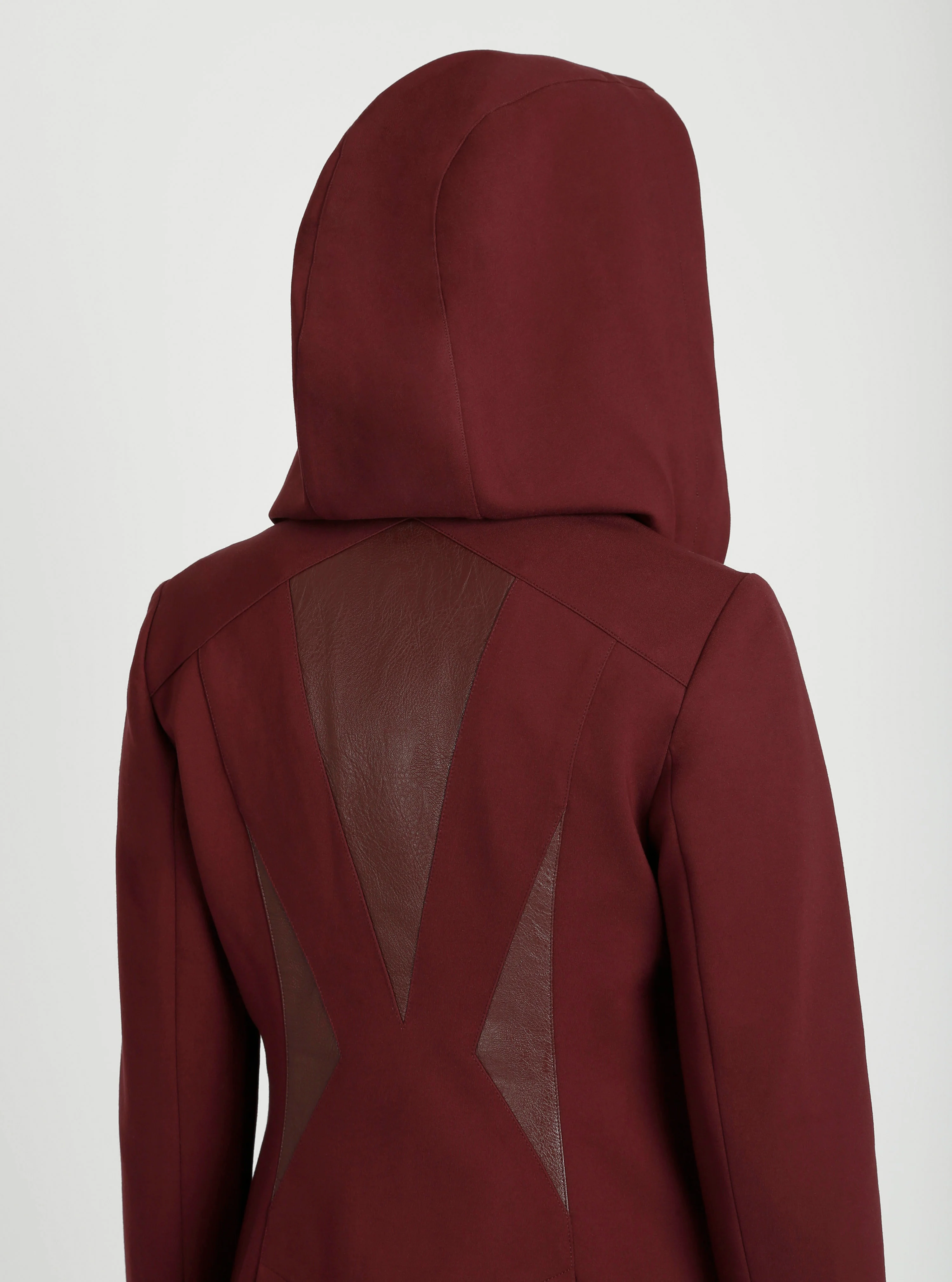 $25 Gayatri Hooded Blazer Dk Heather Gray and MIdnight Plum - Image 9