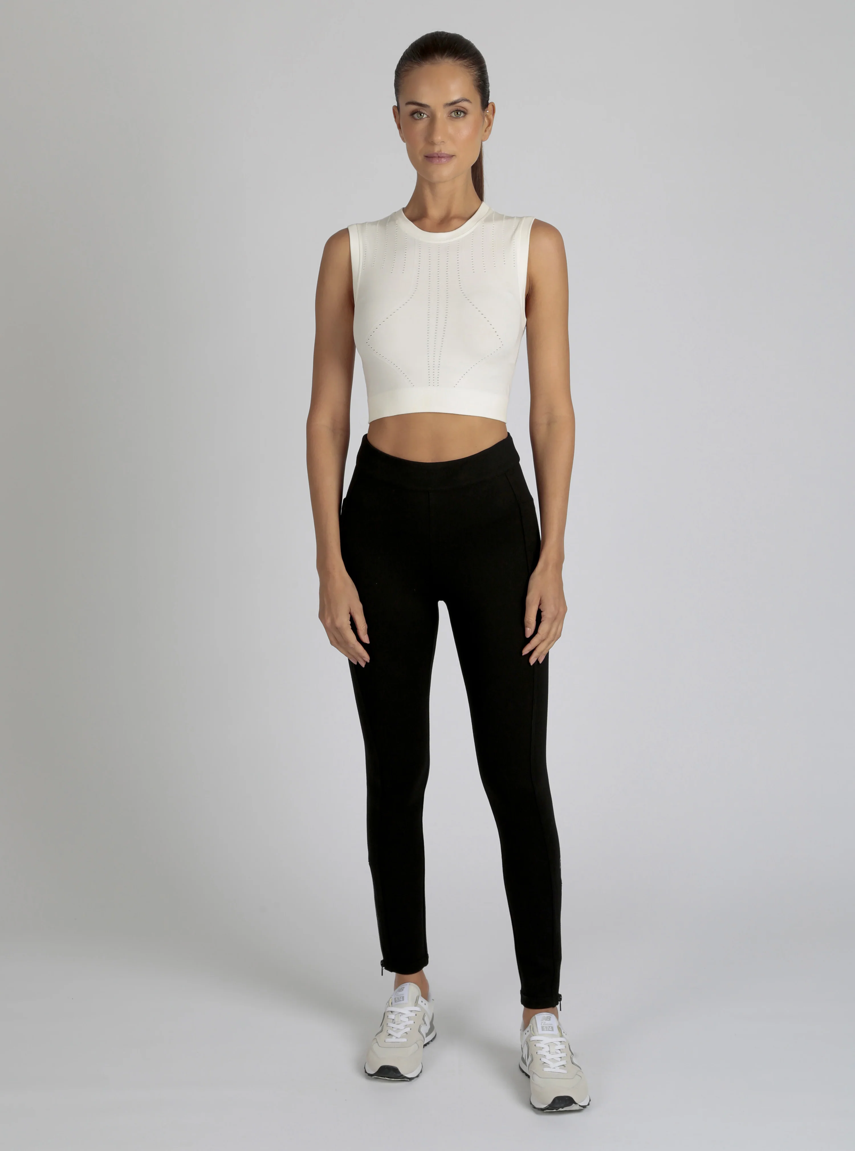 Infinity Compression  Crop Top - White - Image 5
