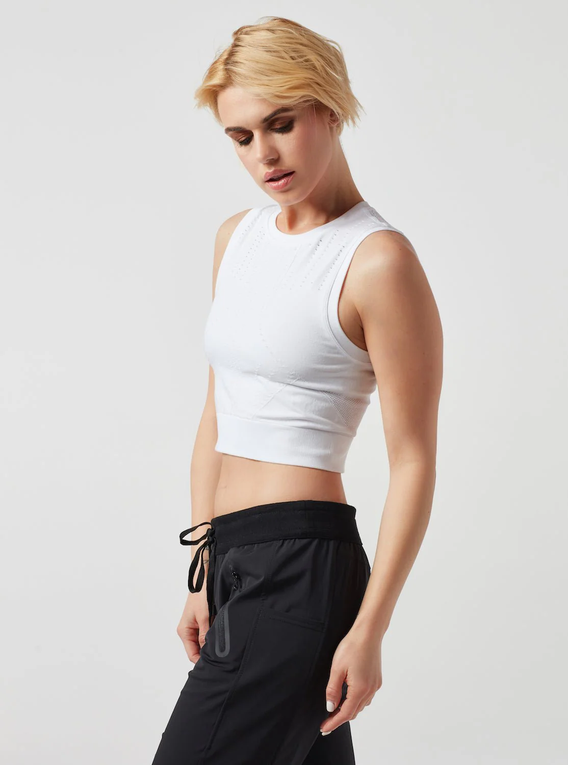 Infinity Compression  Crop Top - White - Image 8
